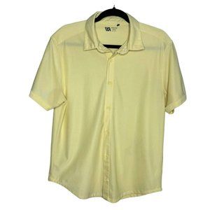 Second Skin Performance Button Down Short Sleeve Shirt Yellow